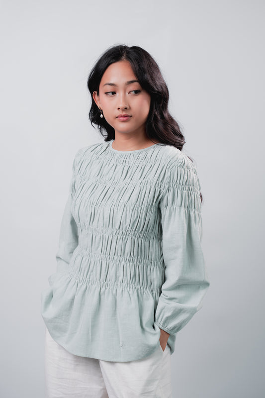 Alexa Top In Mint Green