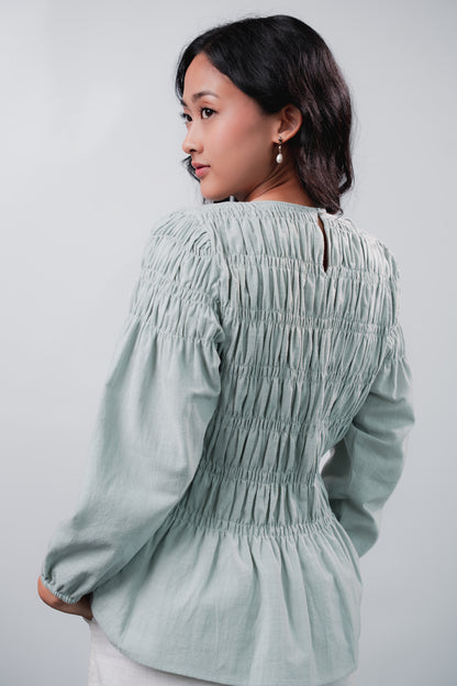 Alexa Top In Mint Green
